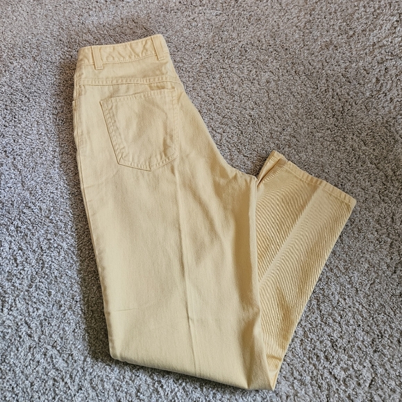 Talbots Yellow Straight Leg Trousers | Size 6 | High Rise - Picture 5 of 5